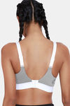Zelocity High Impact Quick Dry Padded Sports Bra - Lt Grey — thumbnail 3
